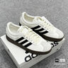 adidas T頭鞋 VL COURT復古板鞋德訓鞋男女阿迪達斯輕運動(dòng) 漢玉白/黑色/樹(shù)脂黃   36.5 曬單實(shí)拍圖