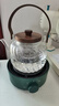 京東京造 茶壺 蒸煮兩用泡茶煮茶玻璃茶具胡桃木提梁燒水壺900ml 曬單實(shí)拍圖