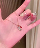 心言心語(yǔ)鉆石項鏈女兔子與胡蘿卜吊墜甜美可愛(ài)玫瑰金色送女禮物七夕情人節 曬單實(shí)拍圖