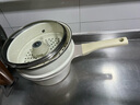 BAMBETEL班貝特德國(guó)品牌陶瓷奶鍋不粘鍋寶寶專用輔食鍋煎煮蒸一體湯鍋煮面 奶鍋+琺瑯蒸格適用2-3人 20cm 曬單實(shí)拍圖
