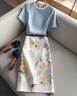 蕭遇（XIAOYU）2025年春天夏季新款品兩件女士套裝法式連衣裙小個(gè)子穿搭氣質(zhì)衣服 上衣+半身裙 M 98-108斤 曬單實(shí)拍圖