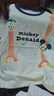 迪士尼寶寶（Disney Baby）秋季新款童裝男女兒童米奇卡通透氣百搭純棉親膚7A級抗菌長袖T恤 ZD3ES015黃紅 130 曬單實拍圖