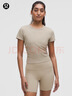 lululemon丨All It Takes 女士運動(dòng) T恤 *羅紋Nulu? LW3GV0S 橡木棕 XS /4 曬單實(shí)拍圖