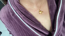 中國黃金（CHINA GOLD）平安鎖長命鎖黃金項(xiàng)鏈女999足金吊墜生日禮物送女朋友老婆 足金平安鎖吊墜 金重約1g【贈銀鏈】 曬單實(shí)拍圖