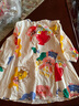 ASK JUNIOR兒童裙子2025秋季女童印花連衣裙A字下擺泡泡袖小童 花色 100 曬單實(shí)拍圖