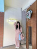 JIOESC2025新款小個(gè)子奶系穿搭一整套女早秋季粉色休閑運(yùn)動(dòng)衛(wèi)衣兩件套裝 【粉色套裝】 L 50/60kg 曬單實(shí)拍圖