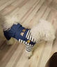 阿莫爾狗狗衣服秋冬款可牽引四腳背帶褲泰迪比熊博美小型犬寵物貓咪服裝 藍色【可牽引】 XL(建議10-13斤參考胸圍背長(cháng)) 曬單實(shí)拍圖