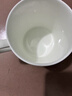 友來福茶杯陶瓷帶蓋純白骨瓷小號辦公會議杯子開會水杯400ml定制印字 曬單實拍圖