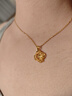 中國黃金（CHINA GOLD）碎冰冰四葉草黃金項鏈女足金吊墜七夕情人節(jié)禮物送女友生日老婆 碎碎冰四葉草足金吊墜 贈S925鏈/京速達 曬單實拍圖