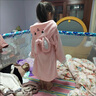 G.DUCKKIDS兒童浴袍女童睡衣法蘭絨秋冬中大童珊瑚絨睡袍親子母女家居服 小仙女 XL 曬單實(shí)拍圖