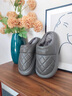DFBK日本精品棉拖鞋防滑老人男冬季室內家居防摔加絨保暖家用中老年人 灰色【防水皮面廚房可穿】 39-40 40 40-41【適合】 曬單實(shí)拍圖