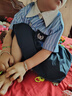 迪士尼女童套裝夏2025新款裙子套裝女孩JK襯衫百褶裙套裝D2ET006 藍(lán)120 曬單實(shí)拍圖