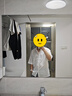 Homlean日系文藝短袖襯衫男春夏季純色基礎款涼感半袖衫HL12白色M 曬單實(shí)拍圖
