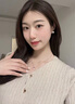 周大福項鏈女白貝母尚美交叉鎖骨鏈時(shí)尚輕奢小眾百搭送女友閨蜜生日禮物 貝母一貝子項鏈 曬單實(shí)拍圖
