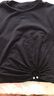 MISS SIXTY2025夏季新款短袖T恤女圓領(lǐng)鉆飾彈力修身顯瘦短款上衣 黑色 S 曬單實(shí)拍圖