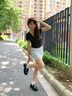 CAMILA KSENIA小皮鞋女2025新款夏季時(shí)尚一腳蹬英倫風(fēng)平底百搭休閑樂(lè )福鞋子厚底 黑色 36 曬單實(shí)拍圖