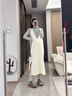 革曼孕婦秋裝連衣裙兩件套2024新款時尚慵懶風套裝針織背心裙子秋冬款 單件連衣裙 XL 曬單實拍圖