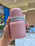 壹滴滴簡(jiǎn)約保溫杯帶蓋可喝水杯女高顏值茶水分離泡茶杯學(xué)生便攜雙飲杯子 粉色-410ml【一杯多飲+316內膽】 曬單實(shí)拍圖