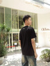 C'N'C七夕禮物【奢侈品衣服】CNC新款潮玩印花半高領(lǐng)短袖T恤男休閑上衣 黑色 52 /L/(180/96A) 曬單實拍圖
