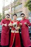 啄木鳥（TUCANO）618訂結(jié)婚中式伴郎服結(jié)婚兄弟團(tuán)大褂禮服大碼夏季中國風(fēng)唐裝馬褂 金錢酒紅 M 195c 195-225斤 曬單實(shí)拍圖