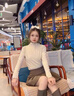 MJ STYLE薄絨打底衫女2025年冬季新款加絨保暖親膚修身內(nèi)搭外穿長袖上衣 曬單實(shí)拍圖