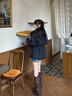 高梵輕殼5.0黑金鵝絨服5分收腰顯瘦2025秋季新款女裝羽絨短厚外套 黑色 M 曬單實拍圖