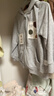 babylove男女寶寶外套春秋洋氣百搭上衣兒童連帽運(yùn)動(dòng)服休閑外出服 淺麻灰 100 曬單實(shí)拍圖