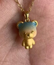 周大生（CHOW TAI SENG）周大生黃金吊墜女足金多巴胺小熊七夕禮物送女友 海鹽氣泡熊1.7g 曬單實(shí)拍圖