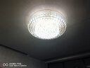 思洛迪 客廳燈LED吸頂燈 歐式水晶燈圓形餐廳臥室燈具燈飾 直徑80 高26二層配三色LED遙控器 曬單實(shí)拍圖