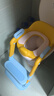 世紀寶貝（babyhood）兒童馬桶輔助器 寶寶階梯架坐便圈扶手架座便器 PU軟坐墊 天空藍 曬單實(shí)拍圖
