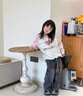 G.duck小黃鴨女童春裝套裝2025新款大童洋氣時髦兒童炸街衛(wèi)衣女孩牛仔褲 黑色衛(wèi)衣+牛仔褲 均碼 130cm 曬單實拍圖