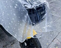 樂優(yōu)佰易 騎行雨衣雨披單人男女成人電瓶電動自行車防暴雨 透明款 曬單實(shí)拍圖