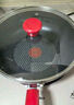 特福（Tefal）炒鍋家用不粘鍋平底炒鍋28cm炒鍋電磁爐燃氣灶通用有鈦 曬單實拍圖