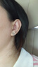 墨利亞（Meliades）s925純銀愛(ài)心耳釘女甜美百搭仙女風(fēng)鏤空心形耳飾情人節禮物送女生 白金色 925銀 曬單實(shí)拍圖