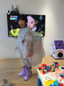 迪士尼（Disney）兒童雨衣男女童全身防水帶書包位單人雨披 小學生便攜輕薄雨具 曬單實拍圖