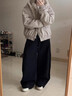 圣保美羽絨棉服女冬季連帽工裝外套2025新款加厚短款保暖派克服棉衣棉襖 灰白色 S 碼 曬單實(shí)拍圖