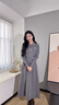羅蒙（ROMON）秋冬設計感套裝女2025新款針織羊絨短馬甲打底毛衣針織裙真兩件套 灰色 M 曬單實拍圖