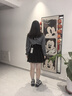 VEROMODA七夕禮物半身裙2025夏季新款高腰A擺有襯褲綁帶短裙325237007 黑牛仔色 M 曬單實(shí)拍圖