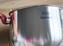 愛(ài)仕達（ASD）湯鍋316L食品級加厚不銹鋼煮粥鍋復底蒸奶鍋24CM燃氣電磁爐通用B5 曬單實(shí)拍圖