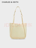 CHARLES&KEITH25夏新品大容量通勤單肩托特包子母包七夕禮物CK2-30782647 Butter Yellow奶油黃色 M 曬單實拍圖