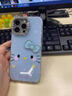 福順奢貓耳鏡框閃粉KT貓適用iphone16promax手機殼蘋果15pro可愛氣質(zhì)女款14爆款13pro高級超火防摔 藍色【閃粉大臉kt貓】貓耳鏡框丨立體蝴蝶結(jié) iPhone 16 Pro Max 曬單實拍圖