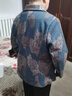 俞兆林（YUZHAOLIN）胖媽媽裝春秋新款奶奶衣服200斤中老年人女裝加肥特大碼毛呢外套 FF10030802 藍(lán)色 XL  建議80-95斤 曬單實(shí)拍圖