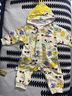 G.DUCK KIDS小黃鴨男女寶寶春秋季洋氣雙層連帽外套嬰幼兒超萌拉鏈連體衣抱衣 粉色天線(xiàn)寶寶 73cm 73碼(11-15斤左右) 曬單實(shí)拍圖