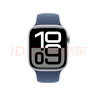 Apple/蘋果 Watch Series 10 智能手表GPS款42毫米銀色鋁金屬表殼丹寧色運(yùn)動型表帶S/M MX1J3CH/B 曬單實(shí)拍圖