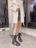 星期六;ST&SAT品牌馬丁靴女2025秋冬新款超火高幫德訓(xùn)鞋女中筒靴運(yùn)動休閑拳擊靴 棕色 SSC3116ET2 37 曬單實(shí)拍圖