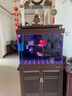 森森2025新款中式超白魚(yú)缸客廳大型玻璃智能生態(tài)底過(guò)濾龍魚(yú)缸水族箱 0.8米長(cháng)35寬 胡桃木【五代水槽 無(wú)極調光】 曬單實(shí)拍圖