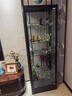 帥軒手辦柜展示柜子樂高模型積木玩具擺件防塵柜盲盒收藏樣品玻璃酒柜 【黑色】160×40×40cm單門四層 3C認(rèn)證防爆玻璃(不含燈） 曬單實拍圖