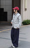 Teenie Weenie小熊羽絨服女裝25冬款時(shí)髦舒適翻領(lǐng)夾克兩件套羽絨服 灰色 M 曬單實(shí)拍圖