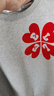 ELLE KIDS童裝 幸運(yùn)愛心四葉草印花女童秋季衛(wèi)衣/半裙可選 花灰色-衛(wèi)衣 165 (M) 曬單實(shí)拍圖