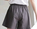 浪莎棉麻短褲女夏季a字外穿大碼運動(dòng)三分褲百搭高腰寬松休閑闊腿熱褲 曬單實(shí)拍圖